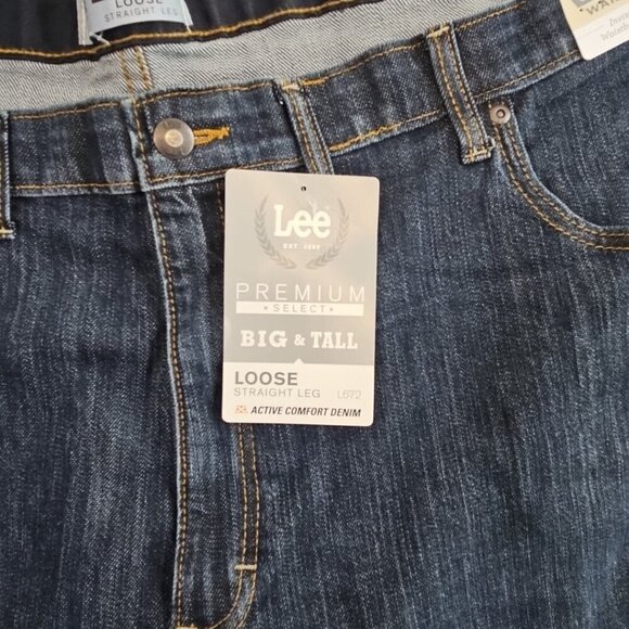 Lee Jeans 50x30 B&T NWT Loose Straight Leg Invisible Flex Fabric Premium Select - Picture 6 of 14